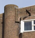 Golvende gevel Churchill-laan.
<br/>
Marcel Westhoff, maart 2017